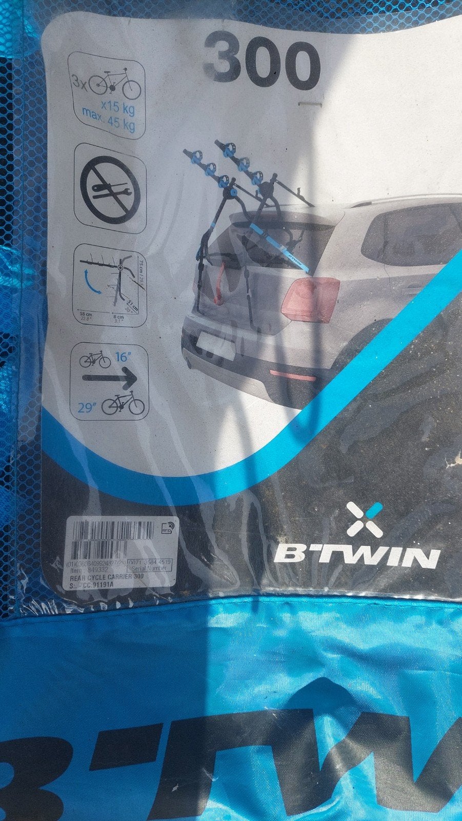 BTwin 300 fietsendrager, Ophalen of Verzenden, Achterklepdrager