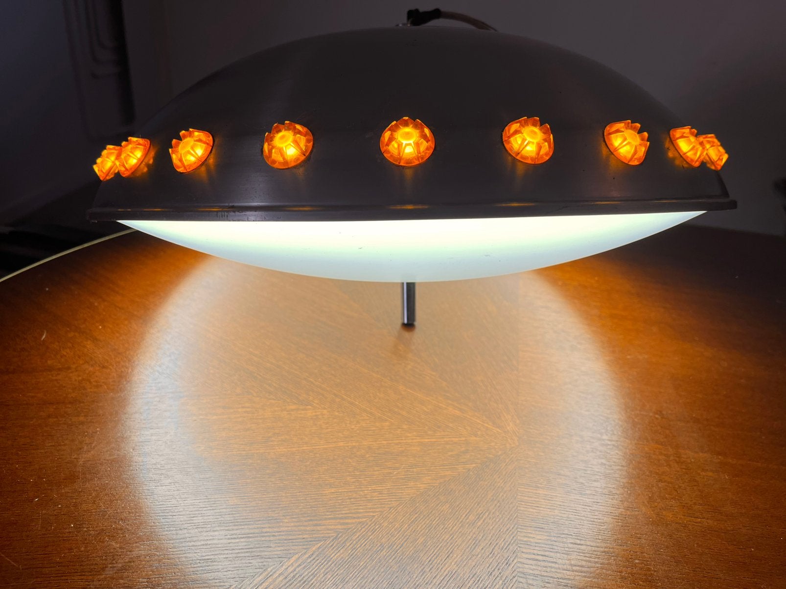 Vintage space age ufo lamp, Ophalen of Verzenden, Gebruikt, Metaal, Vintage jaren 60 / 70 space age