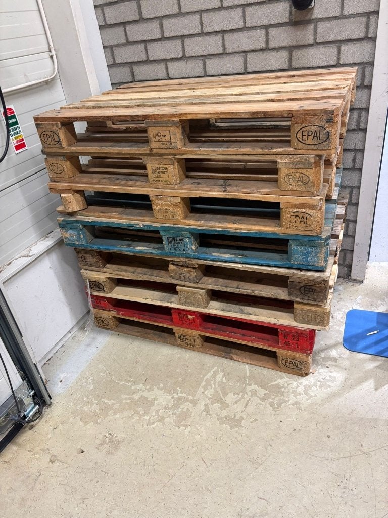 EPAL europallets, Doe-het-zelf en Verbouw, Hout en Planken, Ophalen, Gebruikt, 25 tot 50 mm, Pallet