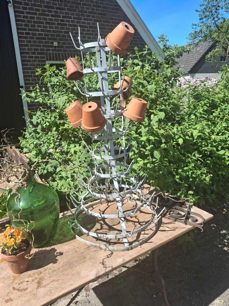 Vintage Frans flessenrek - gaaf model, 100cm hoog, Antiek en Kunst, Ophalen of Verzenden