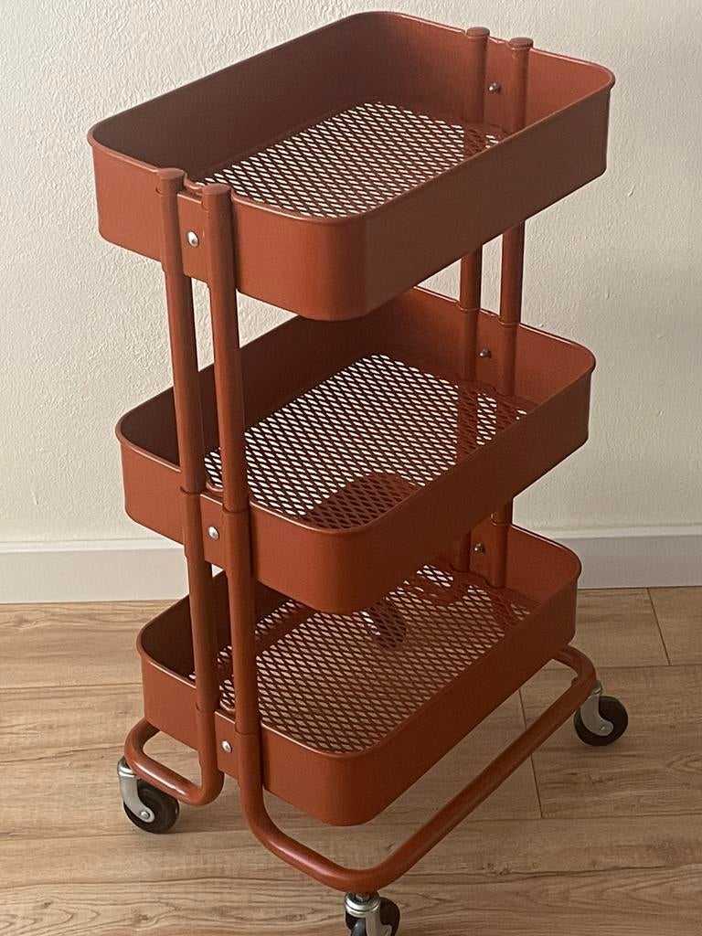 Roskag karretje - oranje/terra/bruin, Ophalen, Zo goed als nieuw