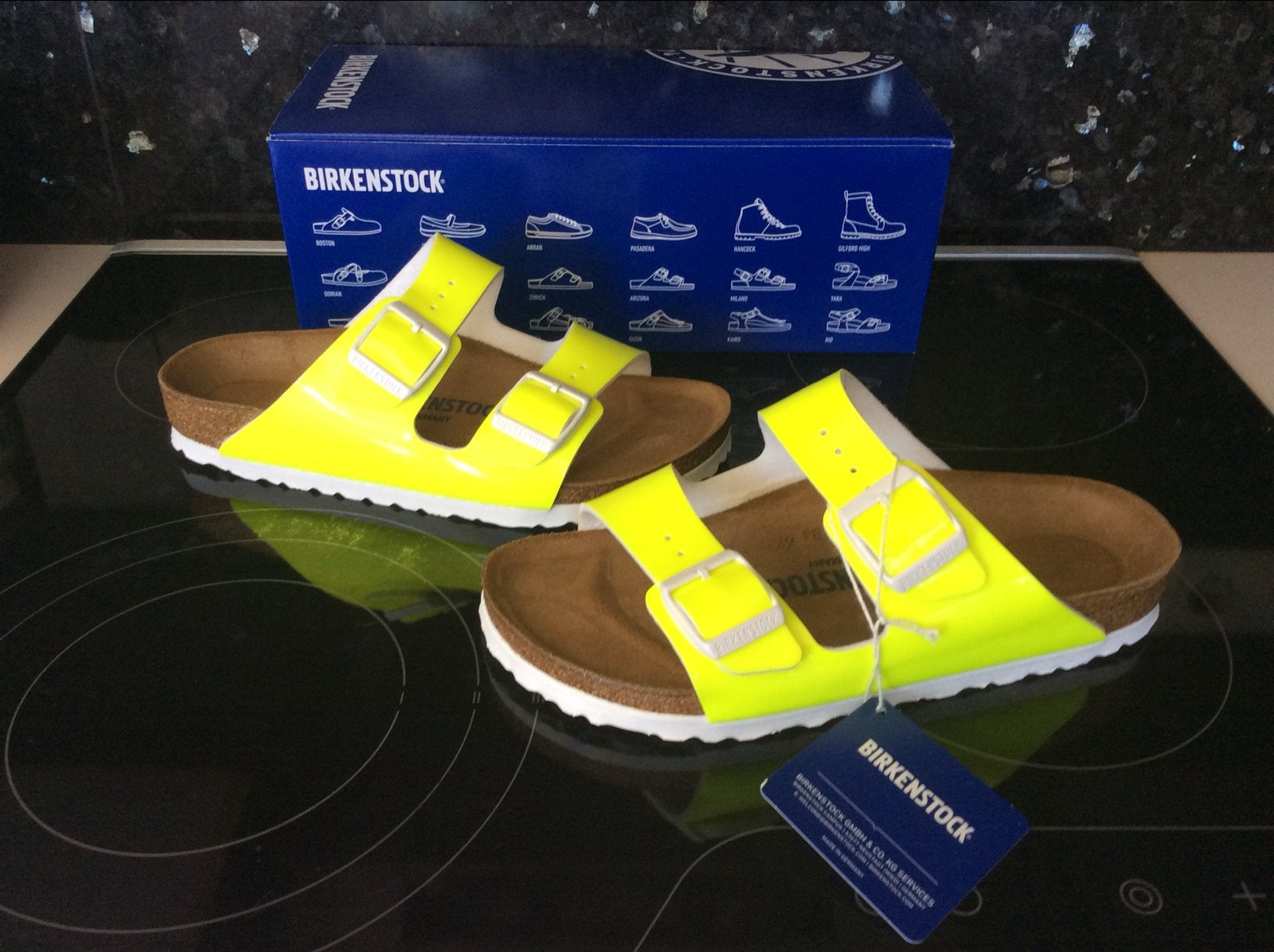 Nieuwe Birkenstock sandalen slippers maat 36 neon geel, Jongen of Meisje, Overige typen, Nieuw, Ophalen of Verzenden