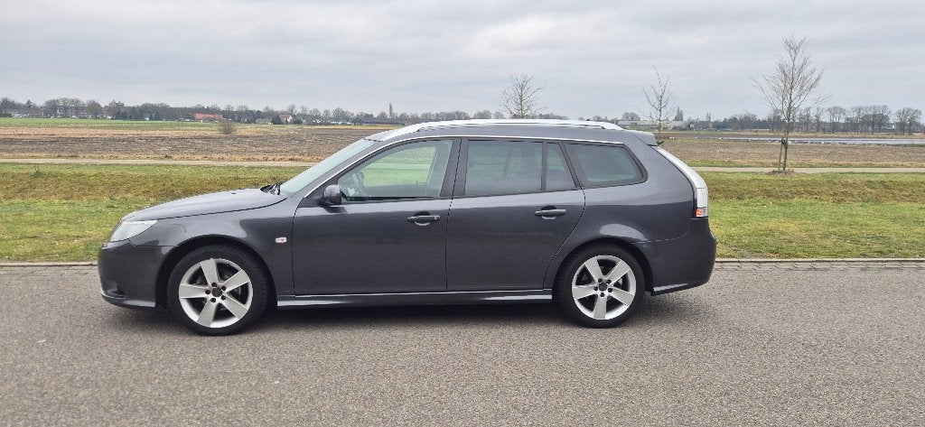 Saab 9-3 1.8 T Estate op LPG G3 2010 Grijs, Auto's, 1998 cc, 4 cilinders, Leder en Stof, 1498 kg