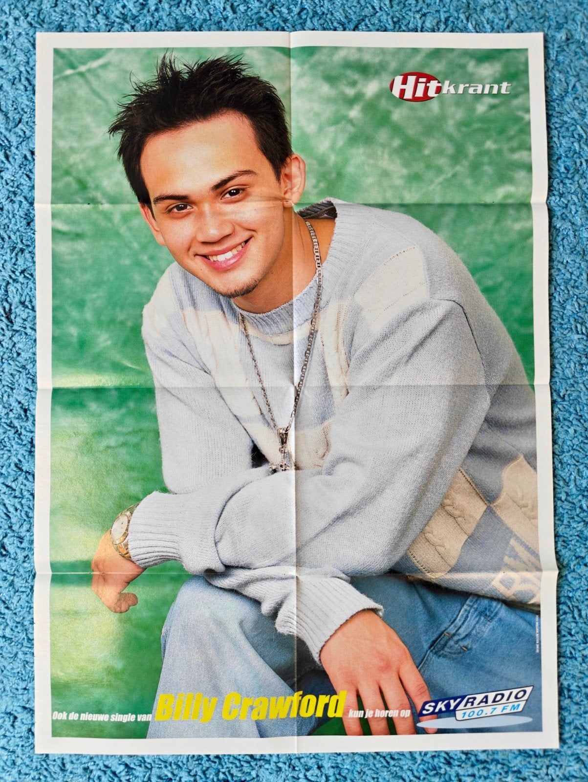 Billy Crawford vintage hitkrant poster, Rechthoekig Staand, Nieuw, Ophalen of Verzenden, A1 t/m A3