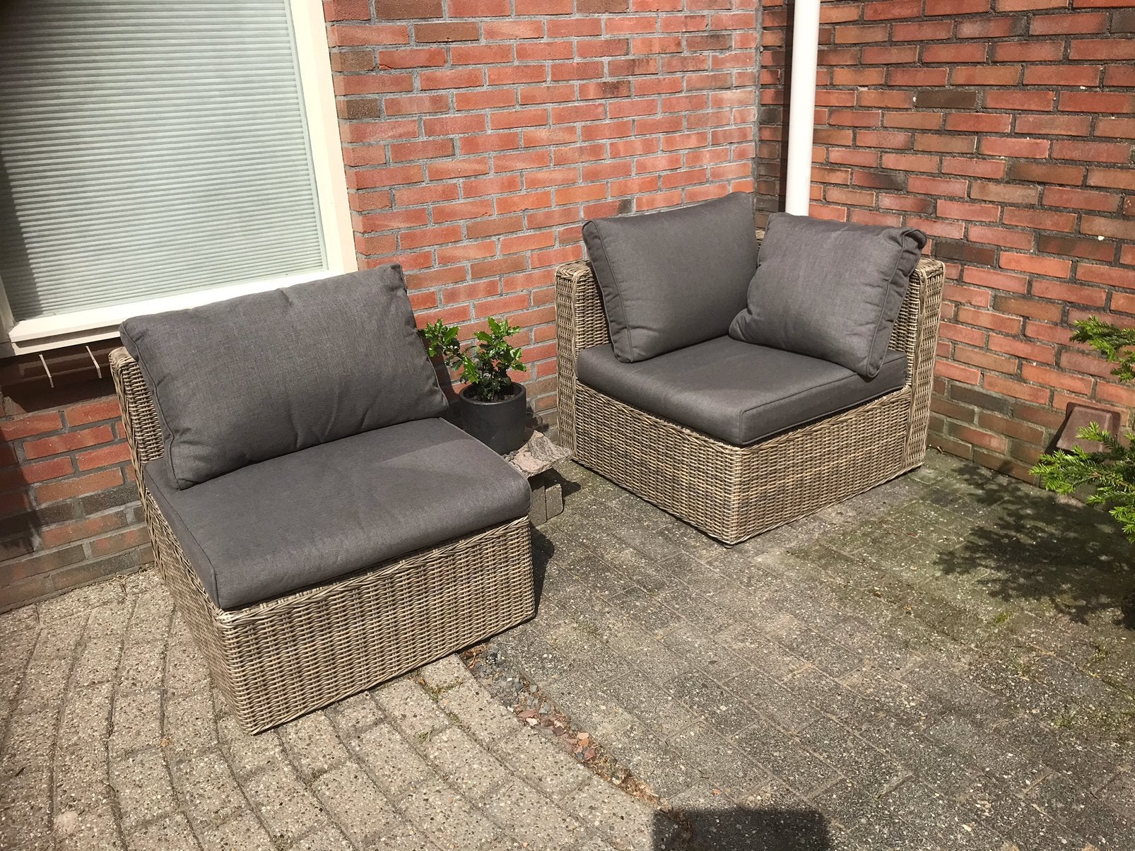 Zithoek, Kunststof, Zo goed als nieuw, Stoel, Tuinset