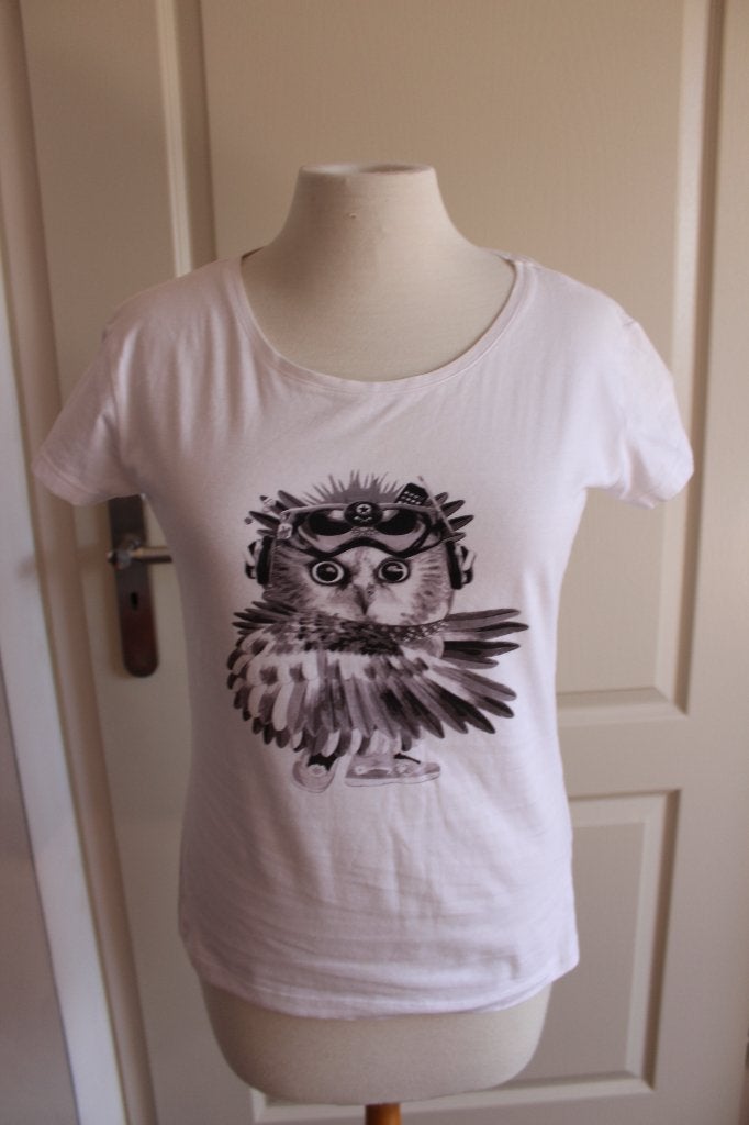 Wit T-shirt met uil print - Born, Unge, Kræft, Kleding | Dames, Wit, Ophalen of Verzenden, Korte mouw, Maat 36 (S)