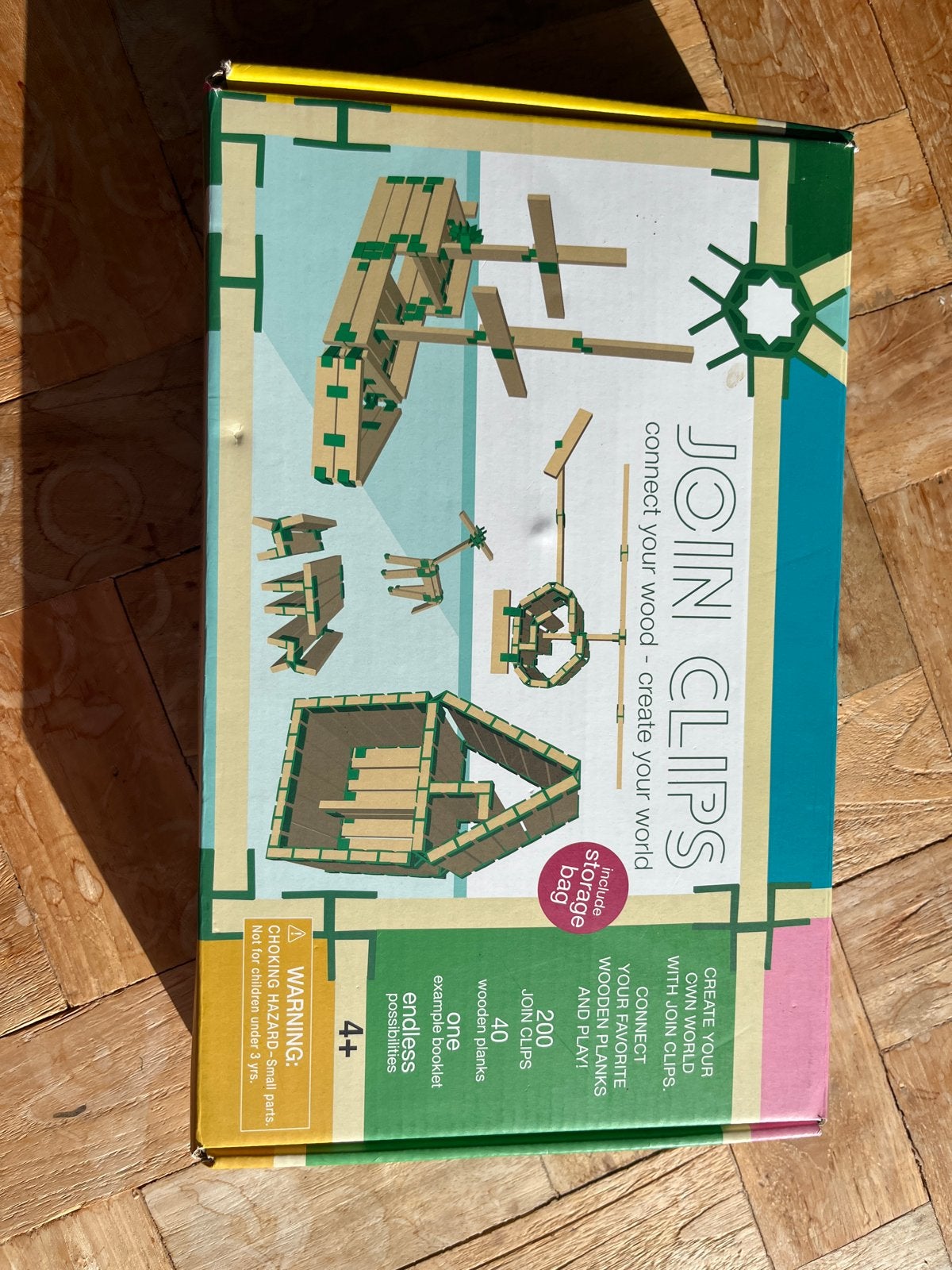 Join Clips Bouwset met 200 clips en 40 houten plankjes, Ophalen, Nieuw, Overige merken