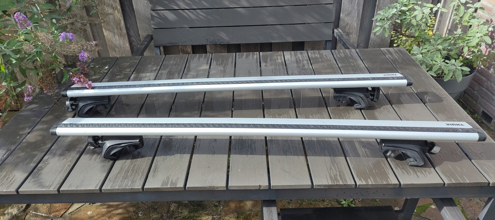 Thule WingBar Dakdragerset 118 cm met Rapid System 775, Ophalen, Gebruikt