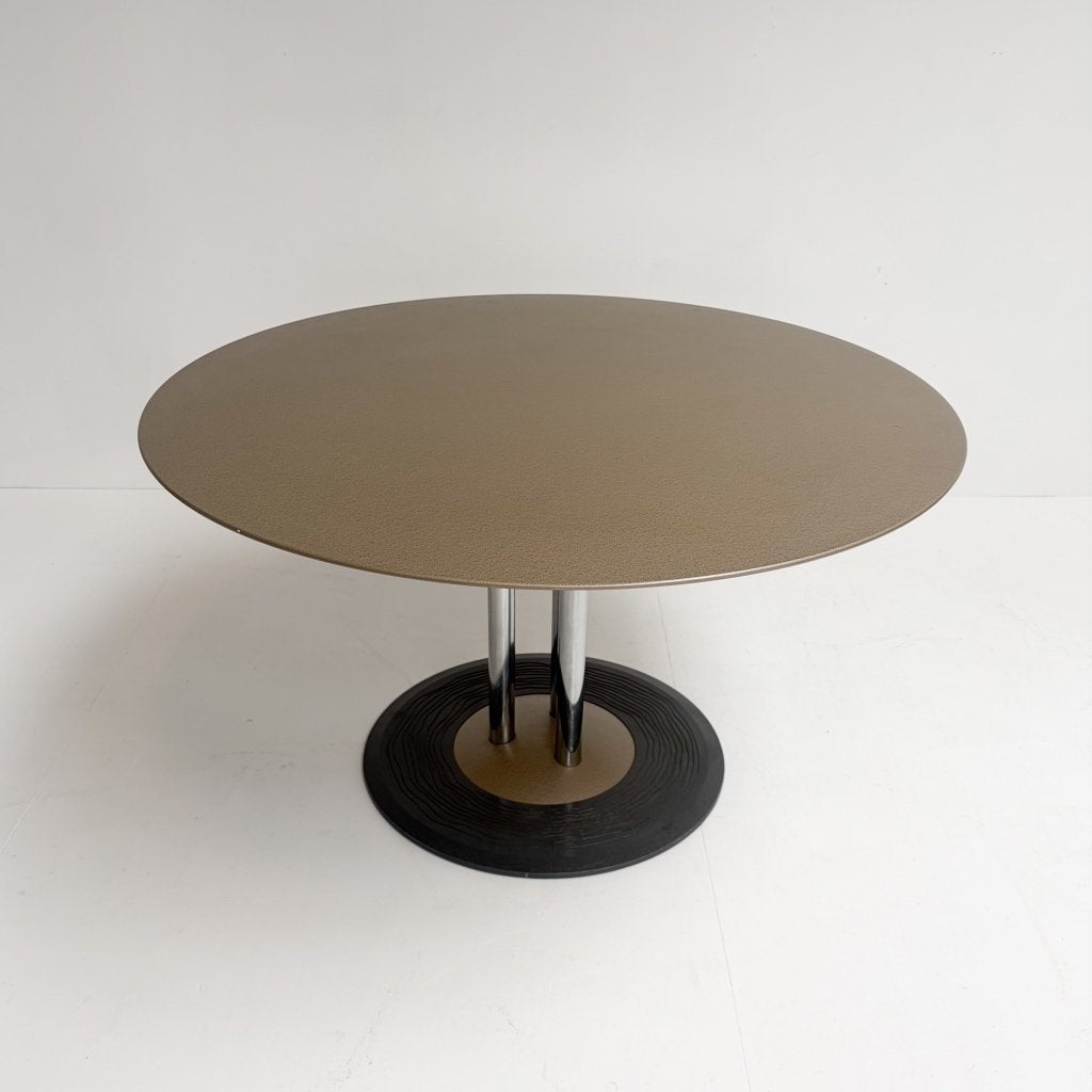 Trias eettafel van Hugo de Ruiter voor Leolux, 1990’s, 75 cm of meer, 200 cm of meer, Ophalen of Verzenden, Metaal