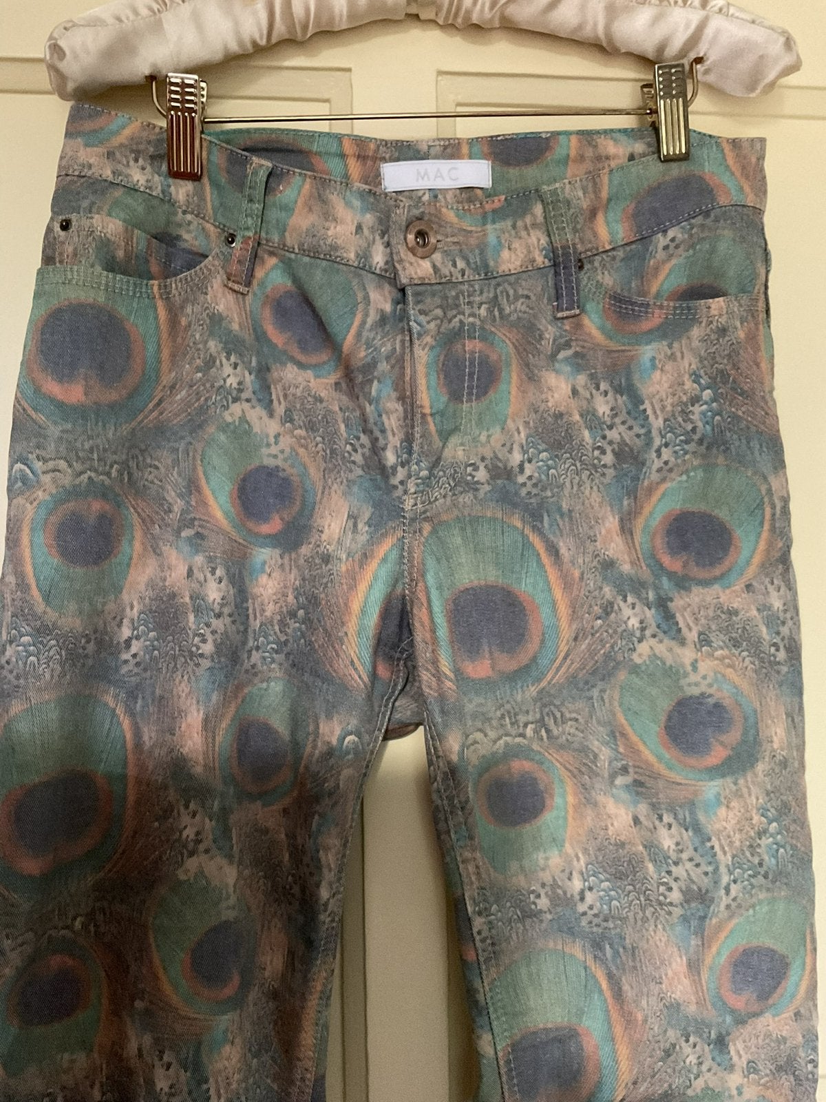 NOOIT GEDRAGEN SUPER MAC BROEK MET PAUWENVEER PRINT MT 36, Overige kleuren, MAC, Nieuw, Ophalen of Verzenden