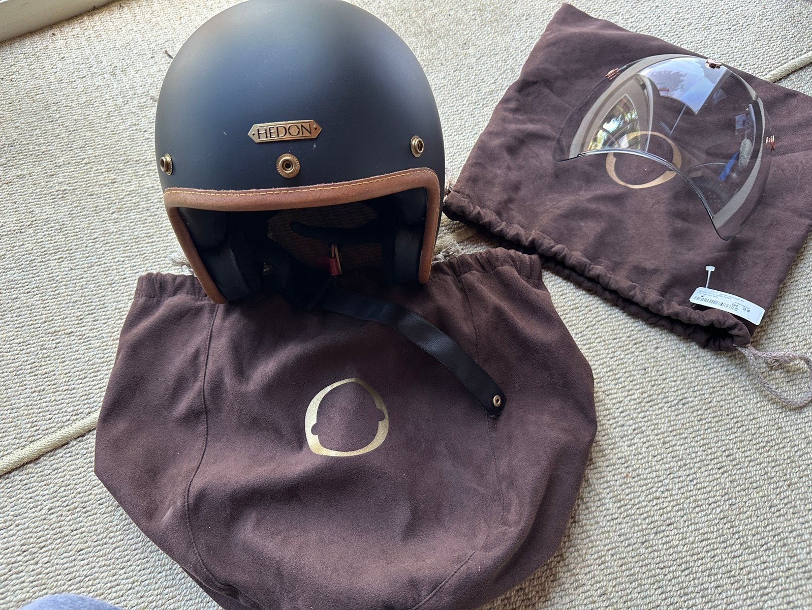 Hedon helm met stofzak nieuw, zie omschrijving, XS, Ophalen of Verzenden, Integraalhelm, Nieuw met kaartje
