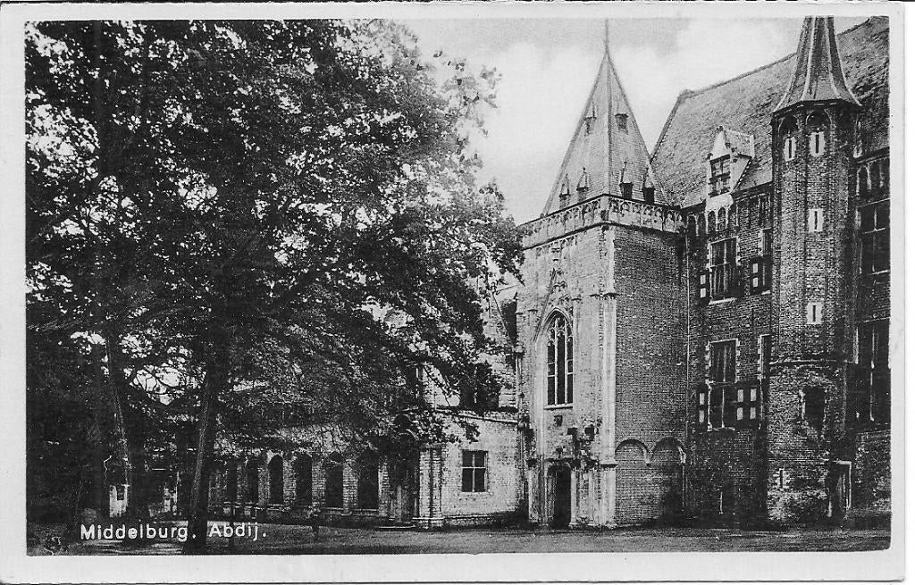 Middelburg Abdij., Ophalen of Verzenden, 1940 tot 1960, Ongelopen, Zeeland