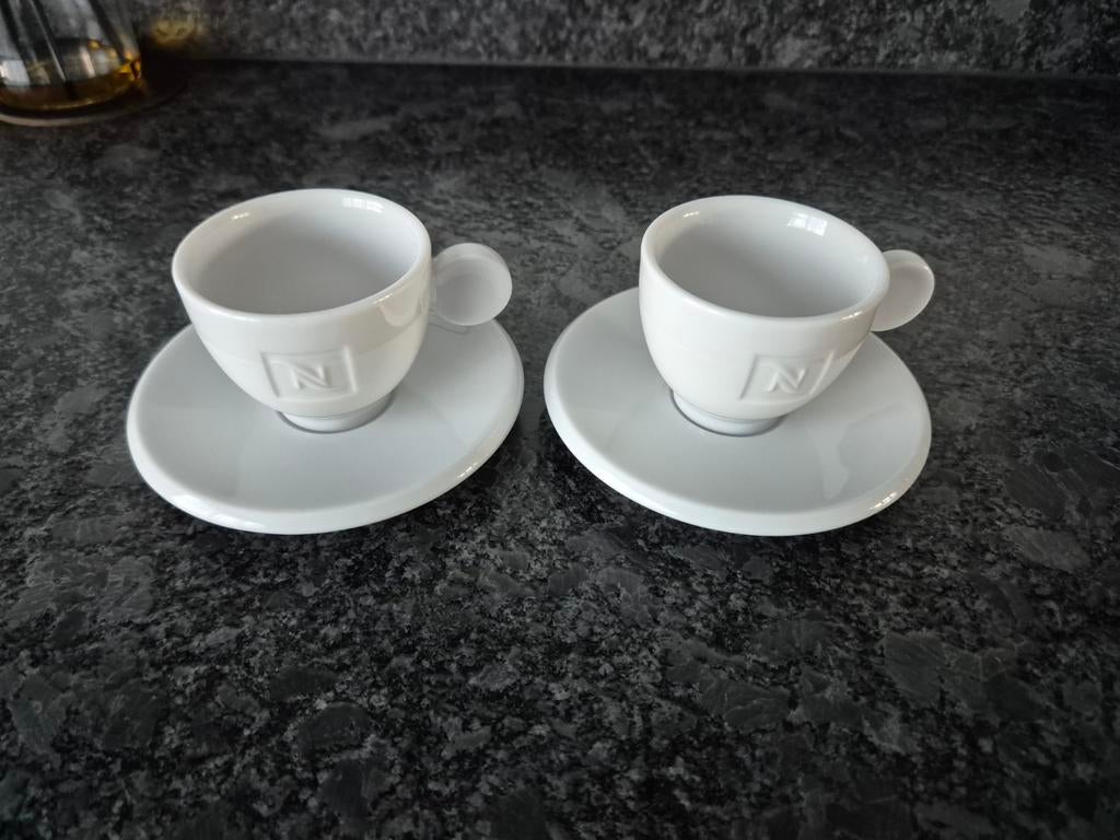 Nespresso Espresso kop en schotel 2 sets, Ophalen of Verzenden