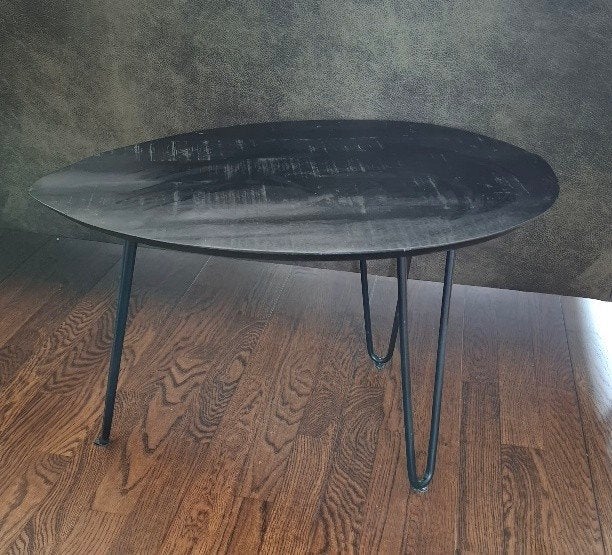 Label51 zwart mangohout salontafel/bijzettafel, Ophalen, Overige vormen, Hout, Japandi industrieel