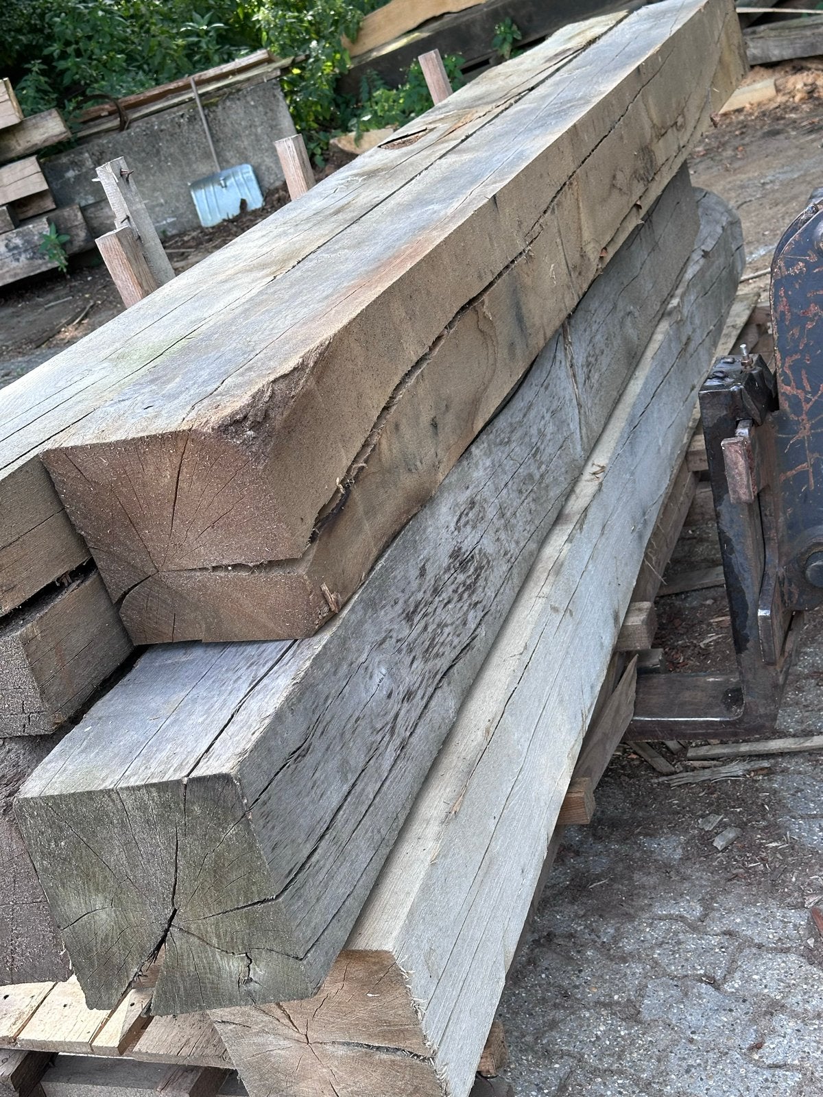 Drogen eiken balken25x25 6 stuks, Ophalen, Gebruikt, Eiken, Balk