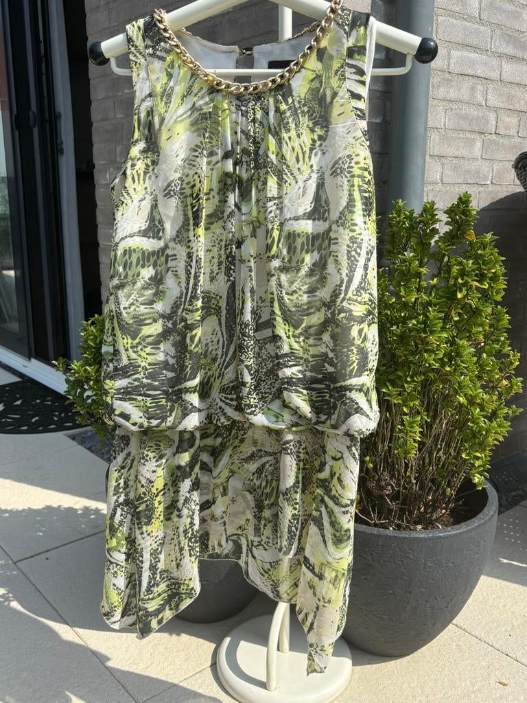 Zomers jurkje /tuniek met “gouden “ ketting, Kleding | Dames, Ophalen of Verzenden, Zo goed als nieuw, Maat 38/40 (M), Overige kleuren