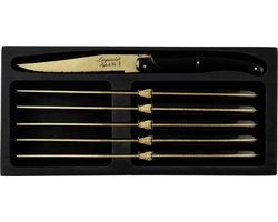 Laguiole steakmessenset Gold Stonewash 6-delig, Info@mystore.nl, Bestekset, Overige typen, Bruggestraat 18