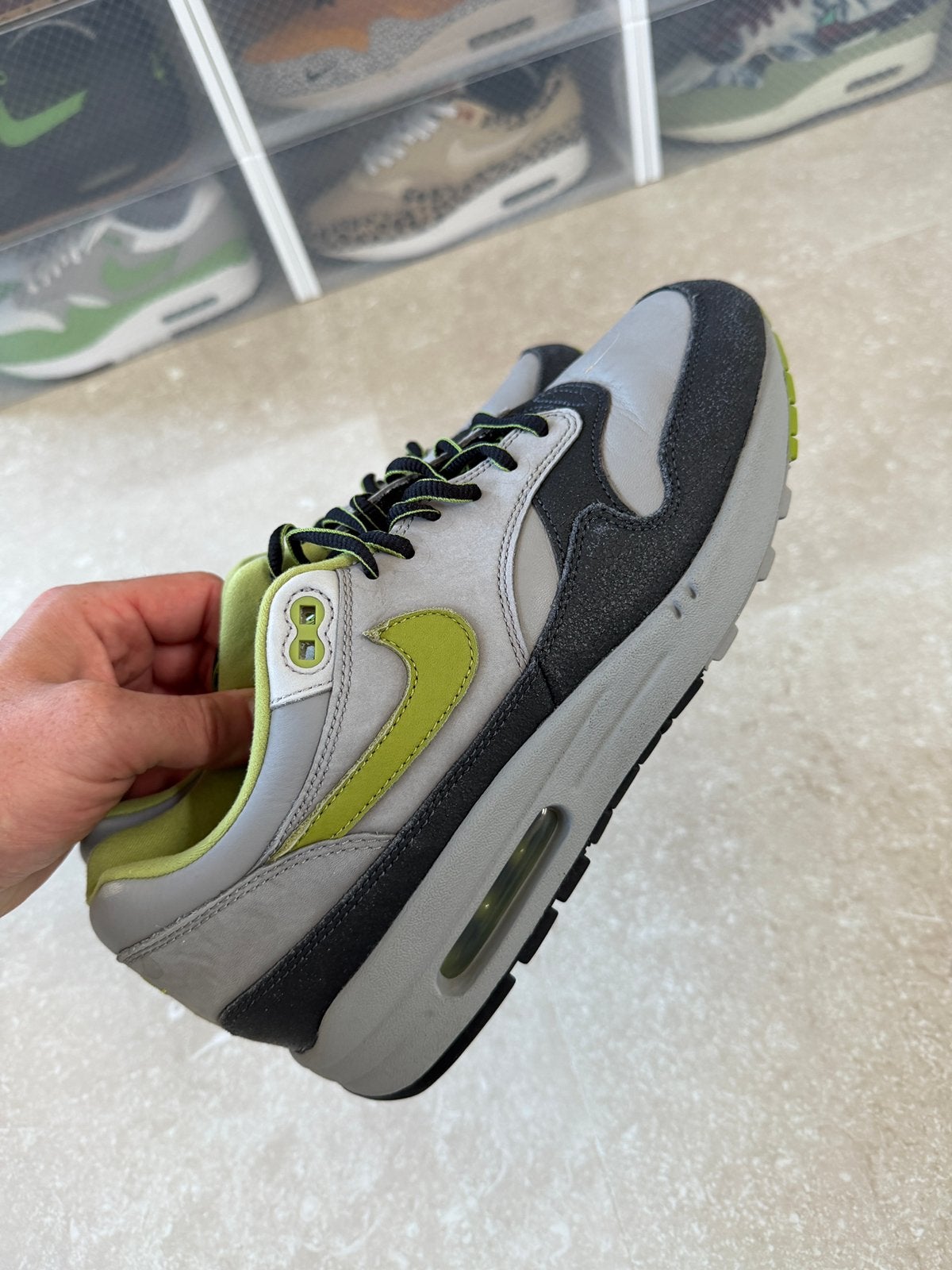 Nike Air Max 1 “Huf Pear”, Ophalen of Verzenden, Zo goed als nieuw, Overige kleuren