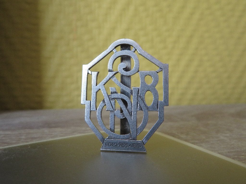 Antieke KSNB broche clip. Schaatsen., Ophalen of Verzenden, Zilver, Broche