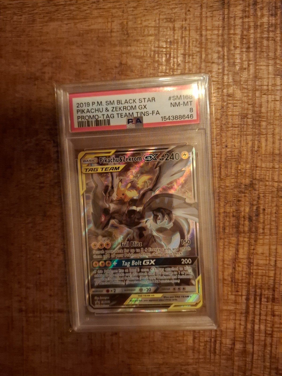 Pikachu & Zekrom GX PSA 8, Ophalen of Verzenden