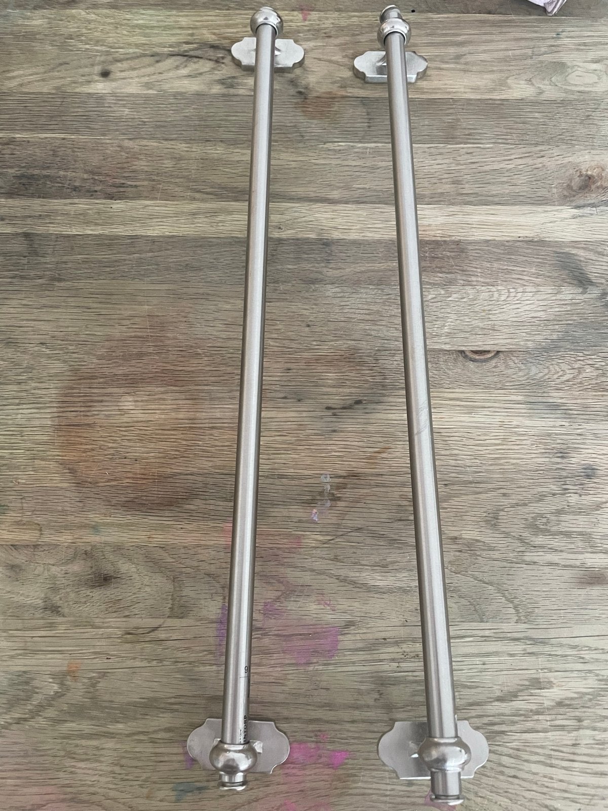 Fintorp/ 2x RVS Handdoekenrek - Gebruikt, Ophalen of Verzenden, Gebruikt, Zilver, Handdoekenrek