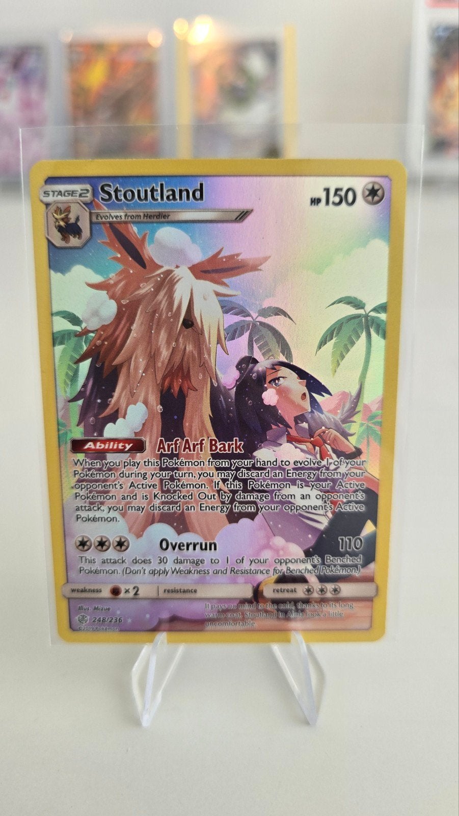Stoutland 248/236 Cosmic Eclipse Pokémon Kaart, Ophalen of Verzenden, Zo goed als nieuw, Losse kaart, Foil