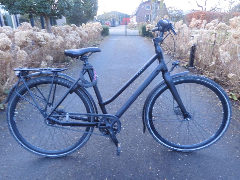 Zwarte Batavus Stratos Royal met 7 versnellingen en 53 frame, Versnellingen, Zo goed als nieuw, Ophalen, Niet ingevuld