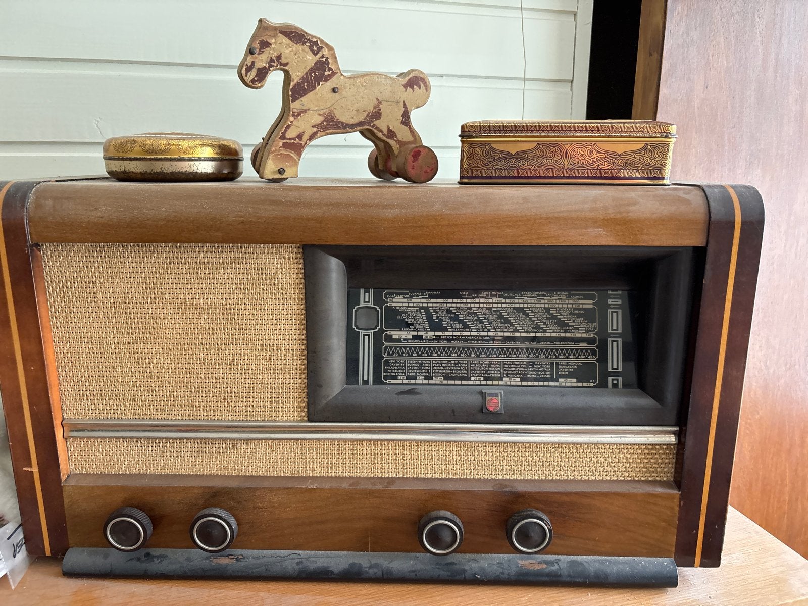 Vintage buizenradio Philips, Ophalen