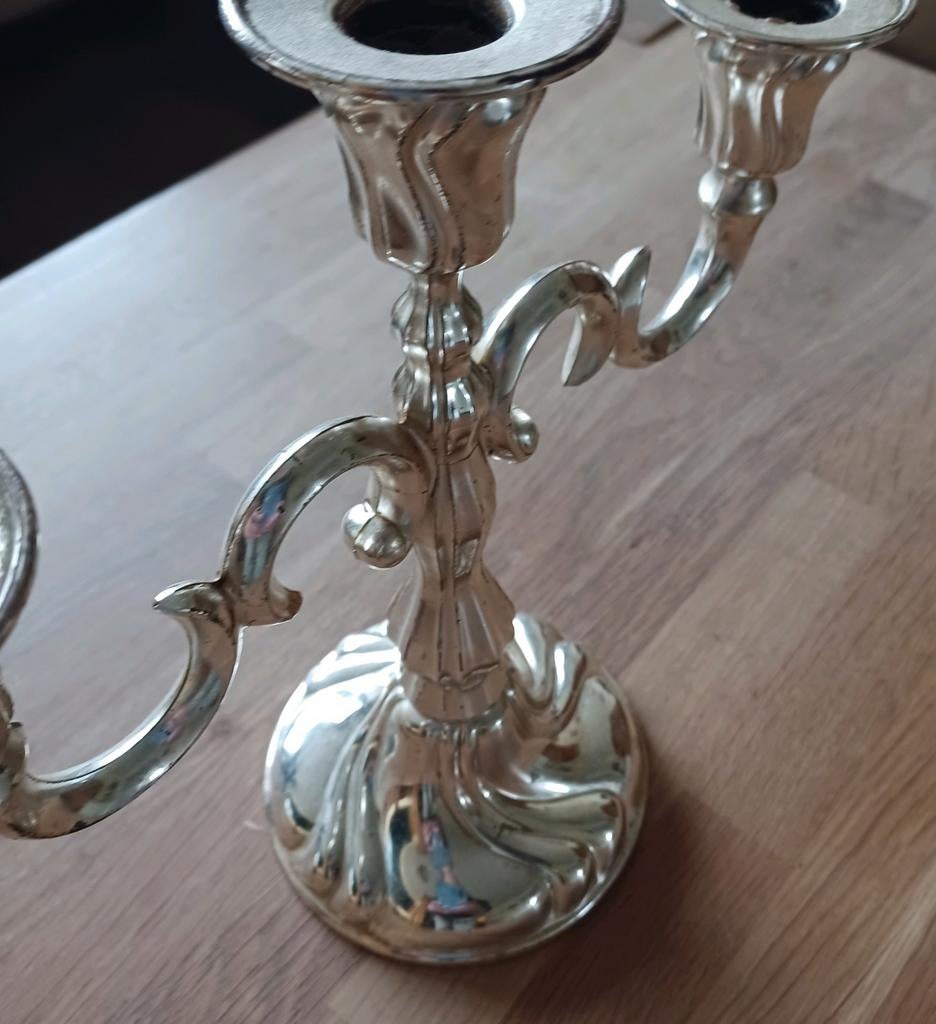 Vintage Quist kandelaar met drie armen, Antiek en Kunst, Antiek | Kandelaars, Ophalen of Verzenden