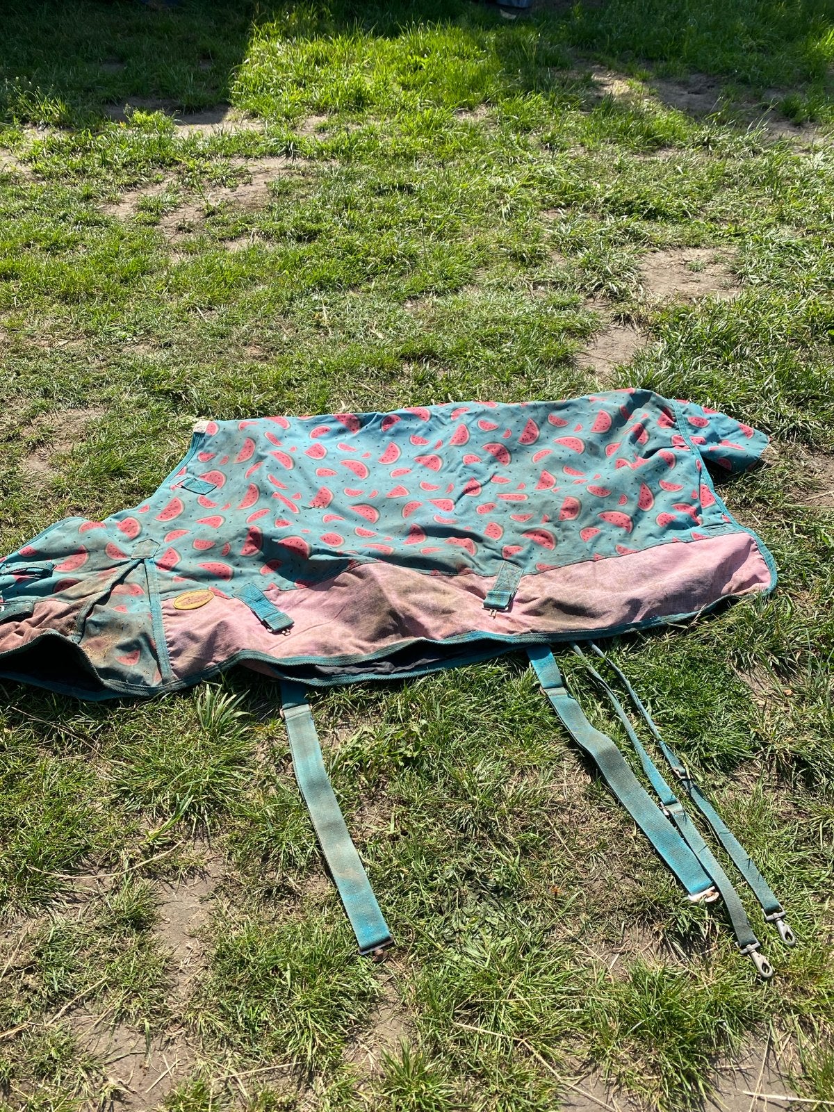 Meloenen deken 185 met losse hals, Ophalen of Verzenden, Gebruikt