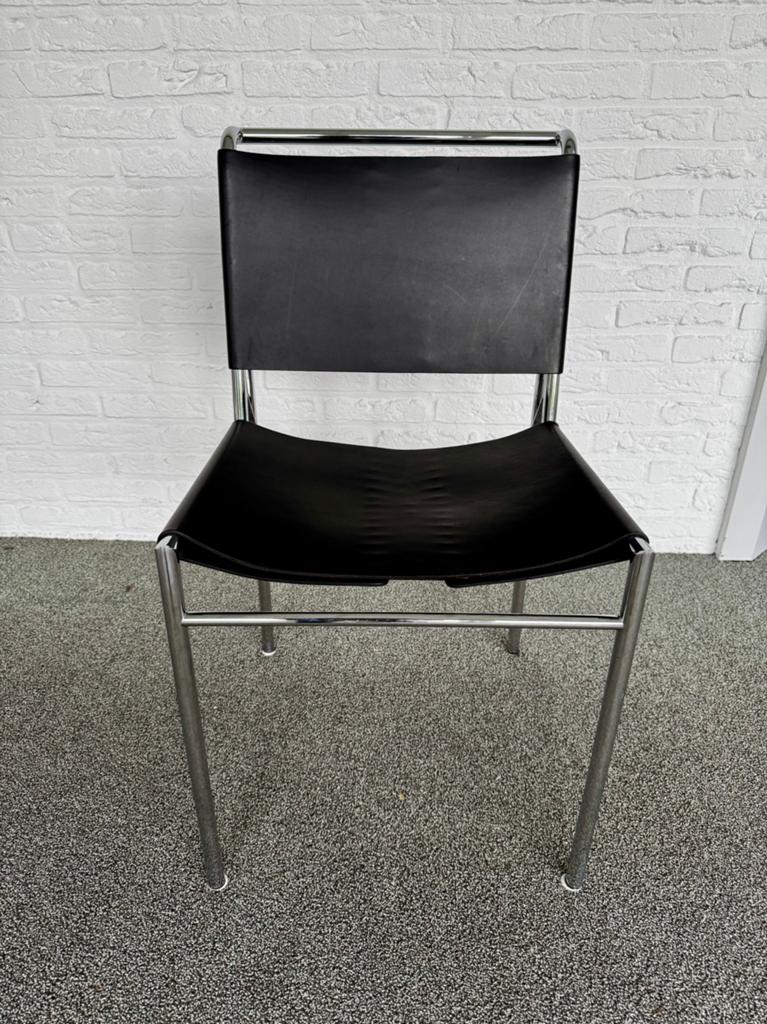 Eileen Gray / Classicon - Stoel "Roquebrune", Gebruikt, Zwart, Vintage, Leer