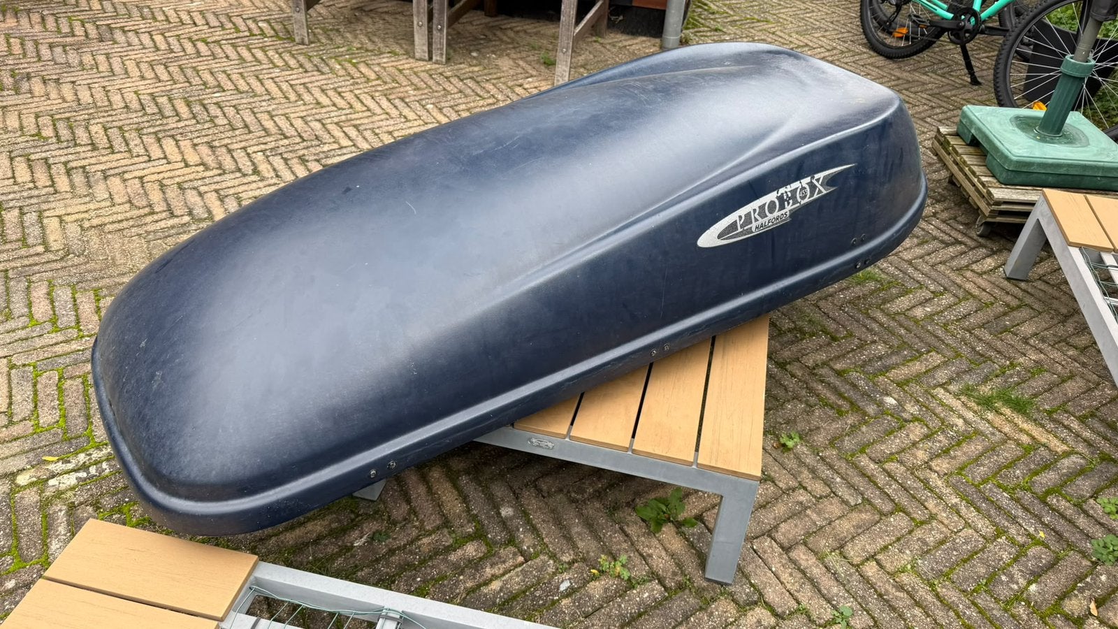 Halfords ProBox Skibox/ Dakkoffer - 390 liter, Ophalen, Gebruikt