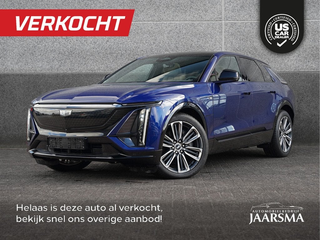 Cadillac Lyriq Sport 600 E4 |Glazen Dak |Stoel verwarming- v, Auto's, Cadillac, Automaat, Gebruikt, Blauw, Automatische klimaatregeling