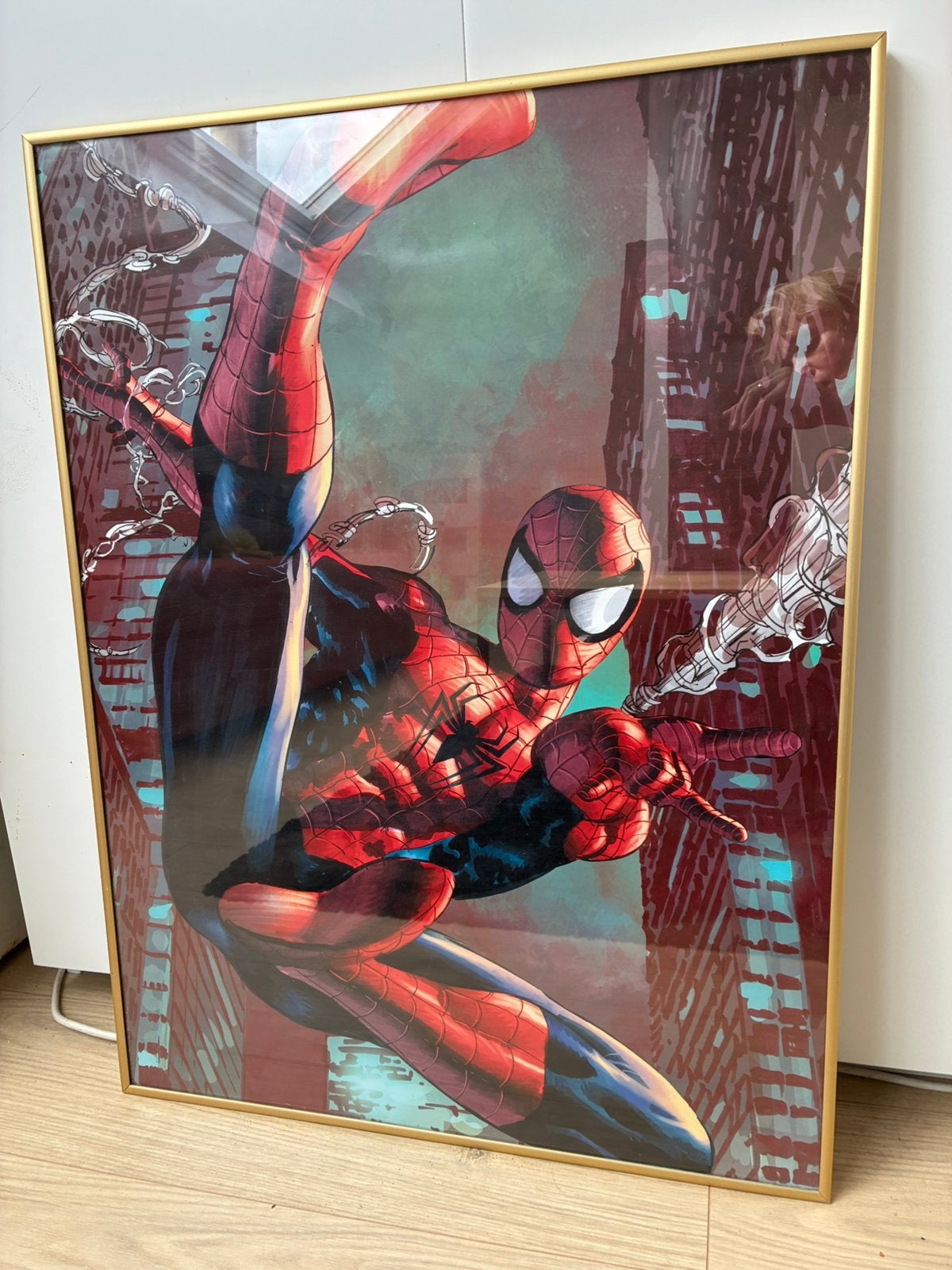 Spiderman poster in lijst, Ophalen, Achter glas, Stripfiguren/cartoons