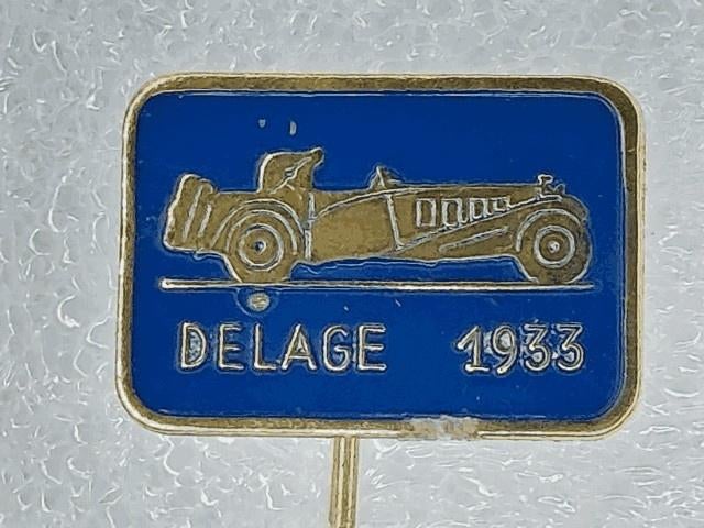 SP2159 Speldje Delage 1933 blauw, Ophalen of Verzenden, Gebruikt, Overige onderwerpen