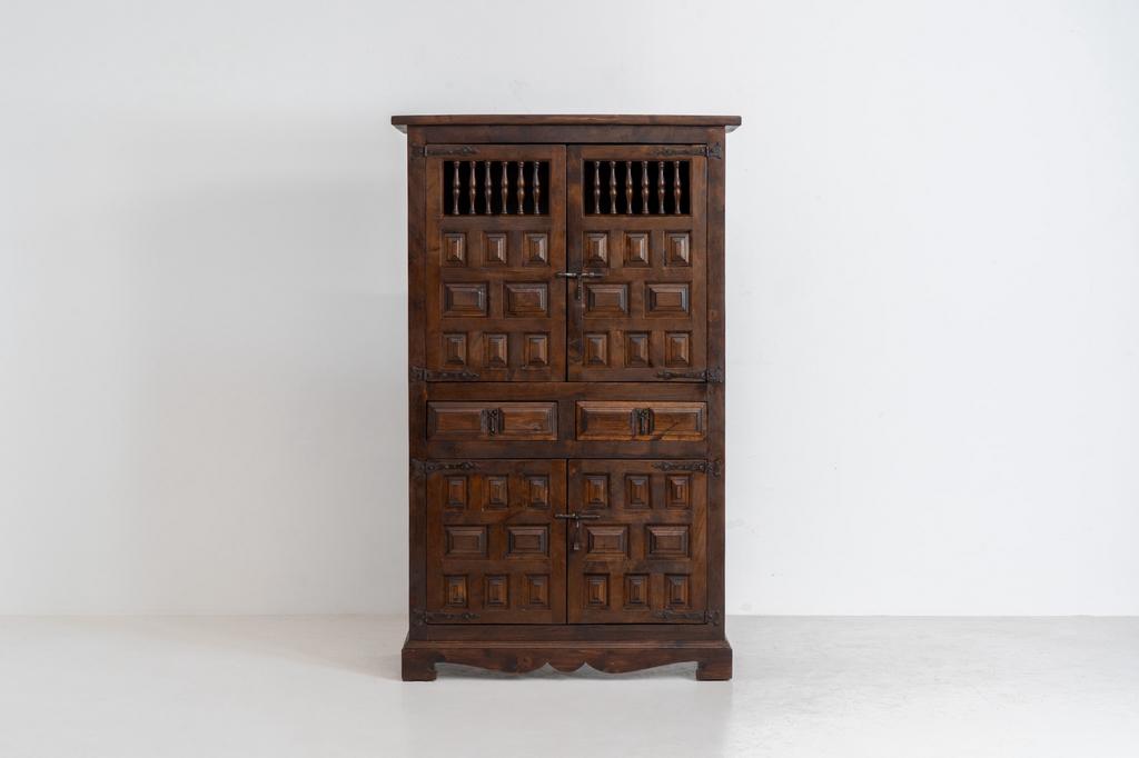 Vintage Spaanse brutalistische kast uit de jaren 50, Ophalen of Verzenden, Gebruikt, 25 tot 50 cm