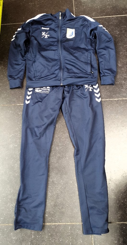 Hummel trainingspak - Blauw - Maat 164, Ophalen of Verzenden, Gebruikt