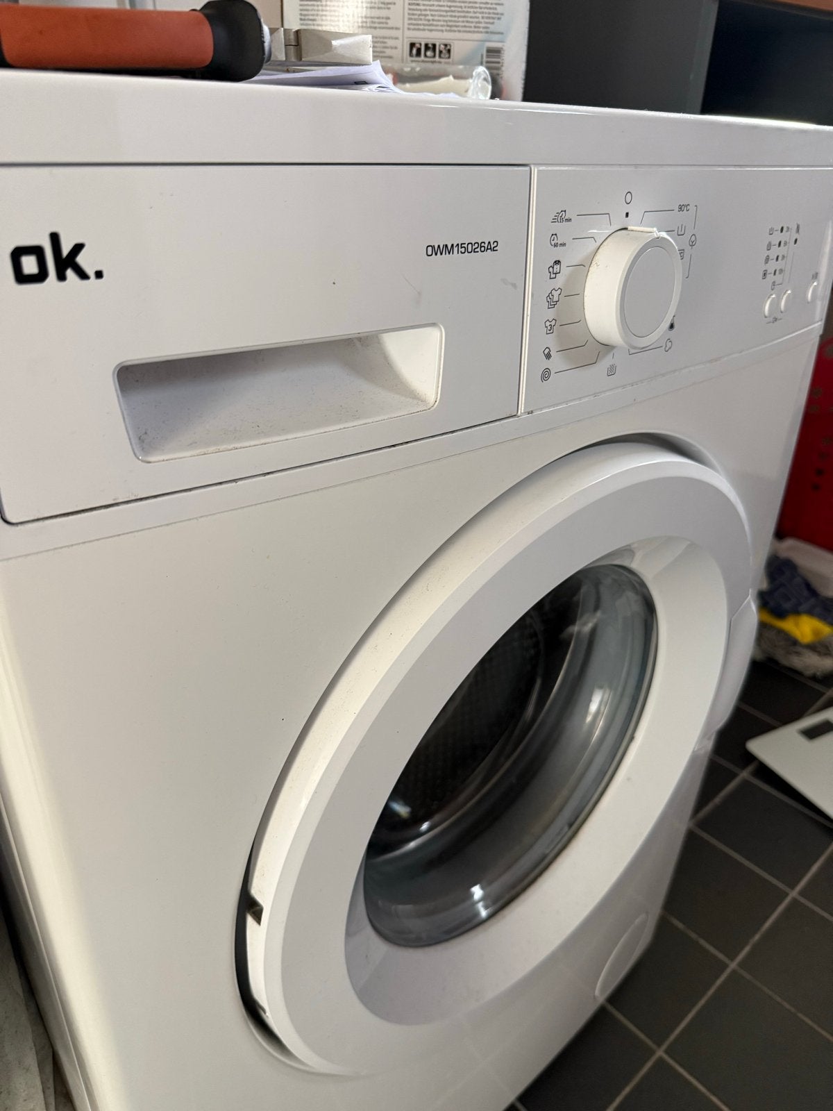 OK. OWM15026A2 Voorlader Wasmachine - Zo goed als nieuw, Ophalen, 6 tot 8 kg, Minder dan 1200 toeren, Zo goed als nieuw