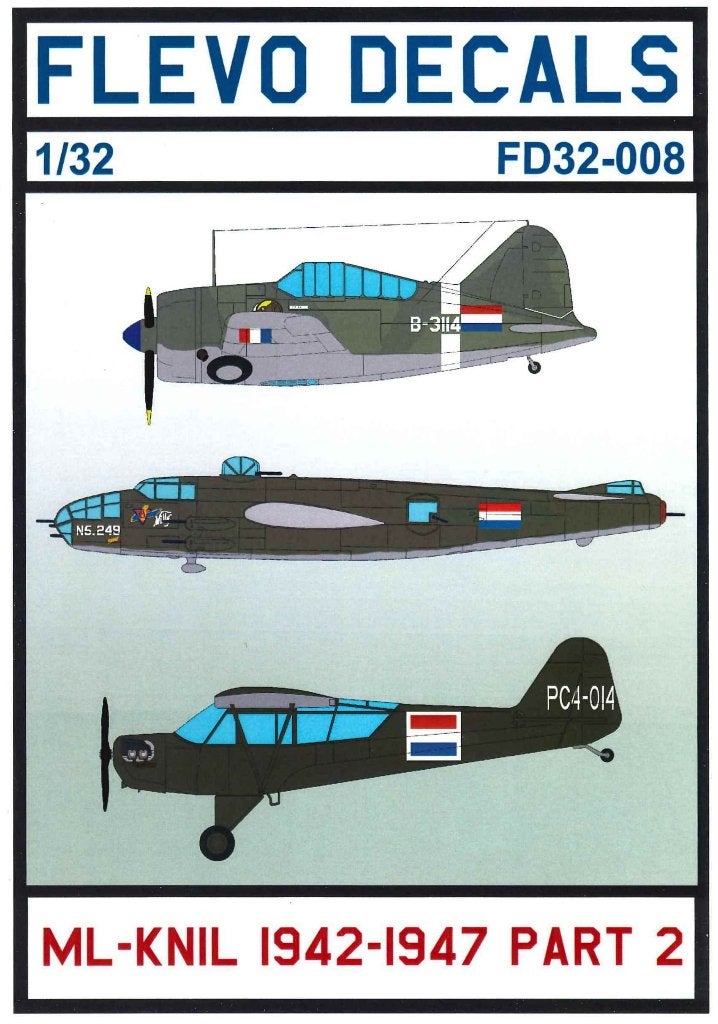 1/32 decals (uit FD32-008) Piper L-4J CUP ML-KNIL, Hobby en Vrije tijd, Overige merken, Nieuw, Ophalen of Verzenden, Groter dan 1:72