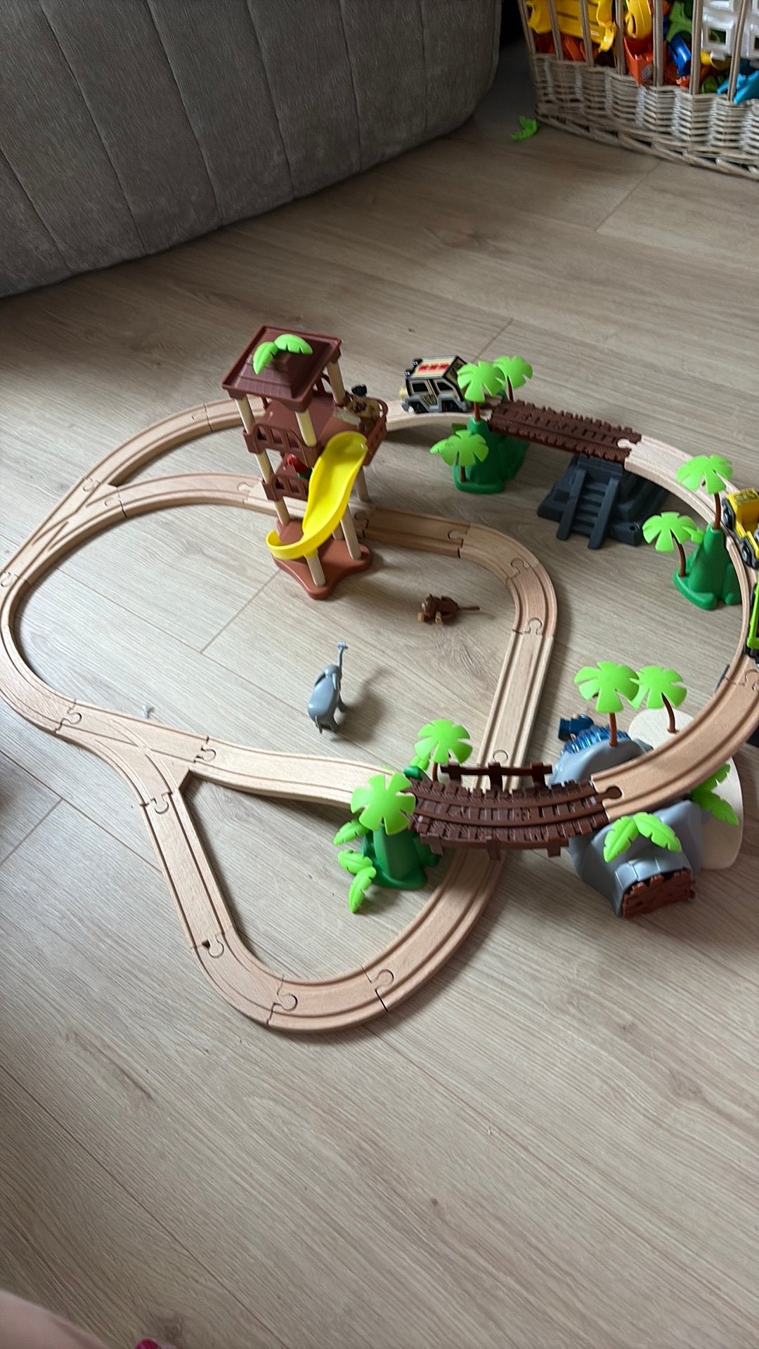 Playtive houten treinbaan (47 delig), Ophalen of Verzenden, Zo goed als nieuw