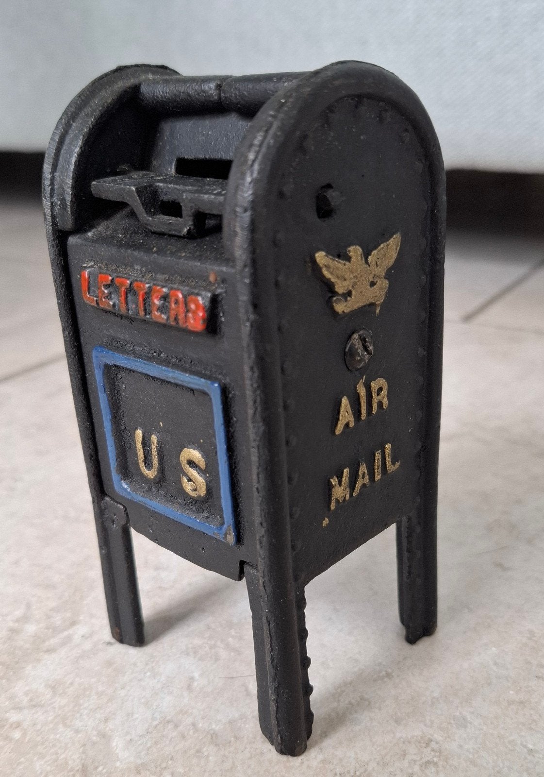 Gietijzeren spaarpot US Air mail, Verzamelen, Ophalen of Verzenden, Zo goed als nieuw, Metaal of Blik, Strip- of Tekenfilmfiguur
