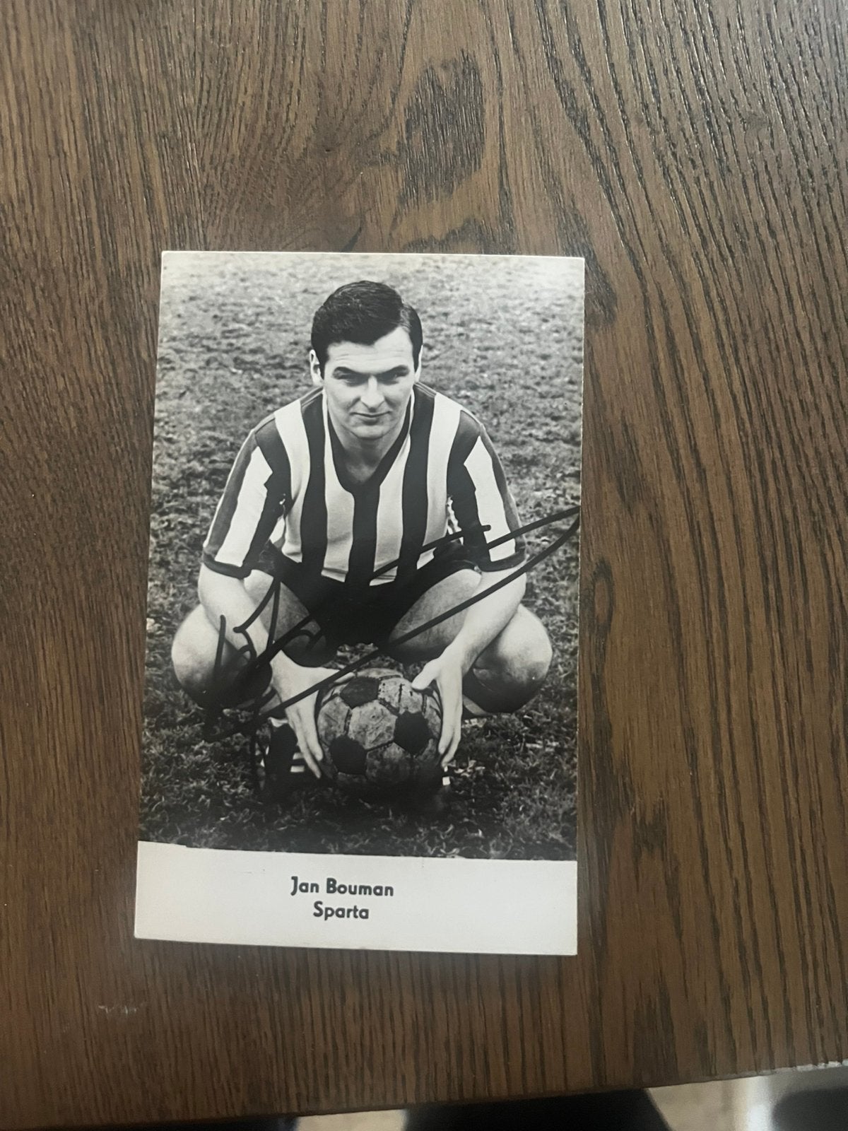 OUDE GESIGNALEERDE FOTOKAART JAN BOUMAN SPARTA, Ophalen of Verzenden, Zo goed als nieuw, Sparta, Spelerskaart
