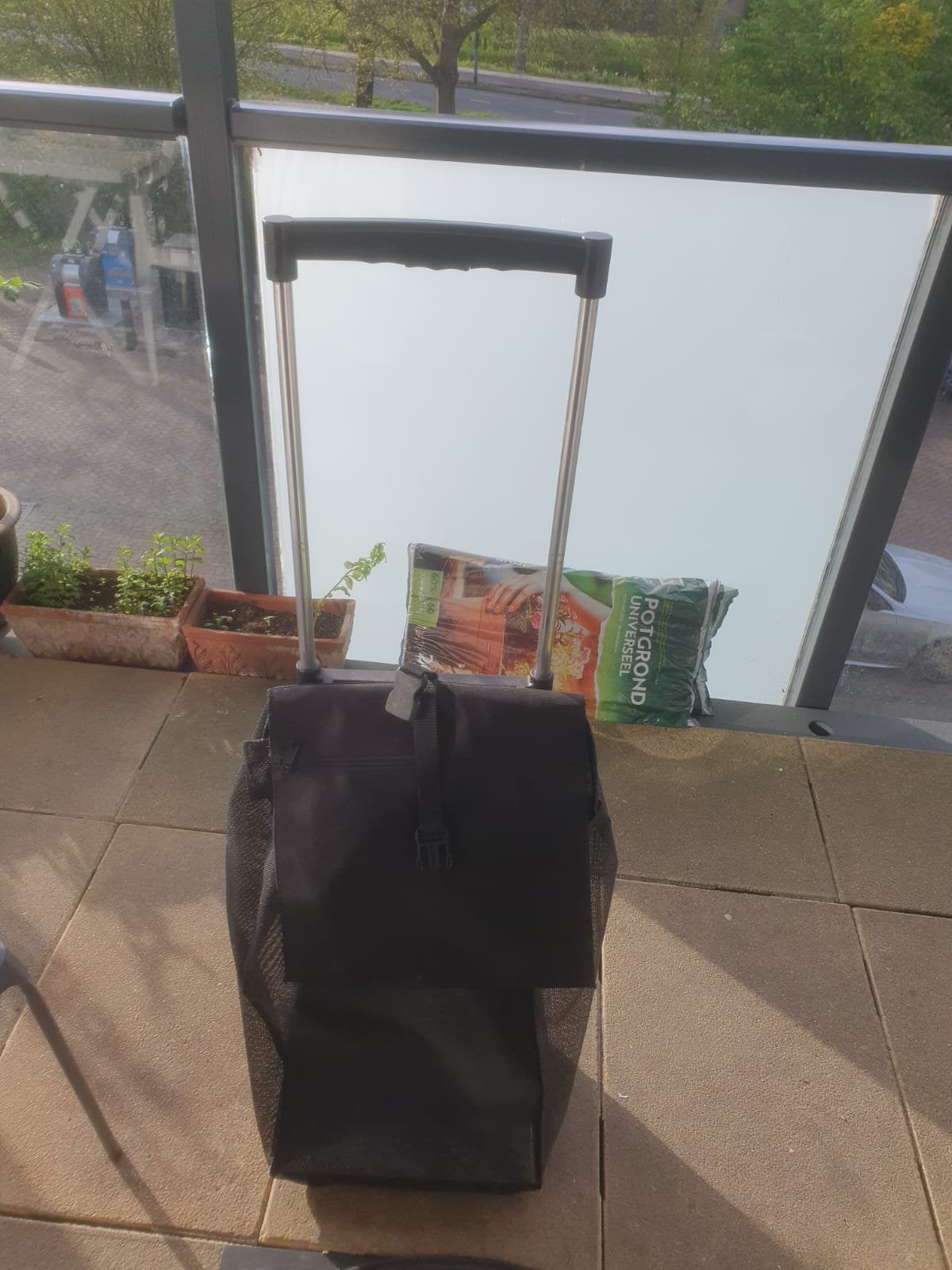 Booschappen tas trolley, Ophalen, Zo goed als nieuw, Hard kunststof