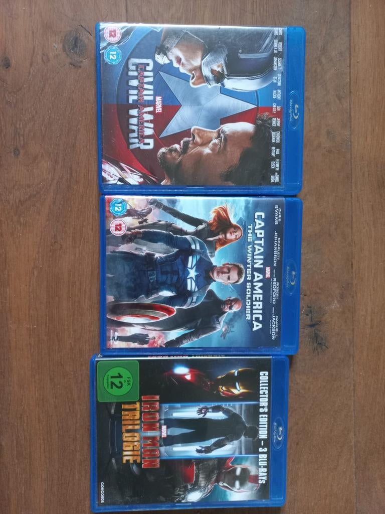Mcu films, Iron man trilogie, en captain america, Ophalen, Zo goed als nieuw, Actie