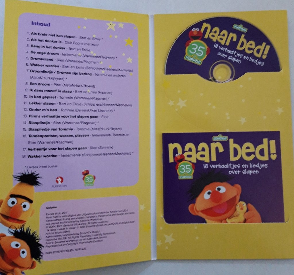 Sesamstraat Naar Bed! CD + Boekje (Krasvrij), Kind, Cd, Diverse auteurs, Ophalen of Verzenden