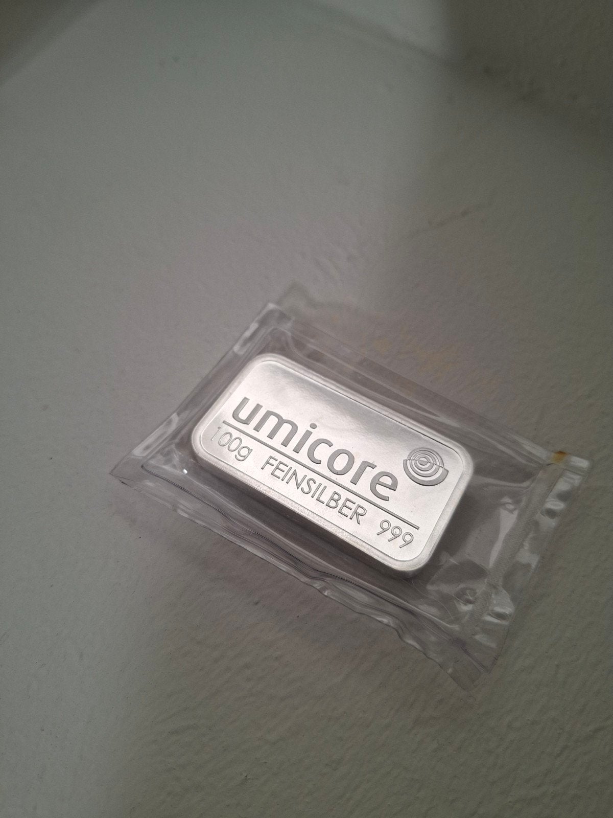 Umicore 100g Fijne Zilveren Baar 999, Postzegels en Munten, Ophalen of Verzenden, Zilver