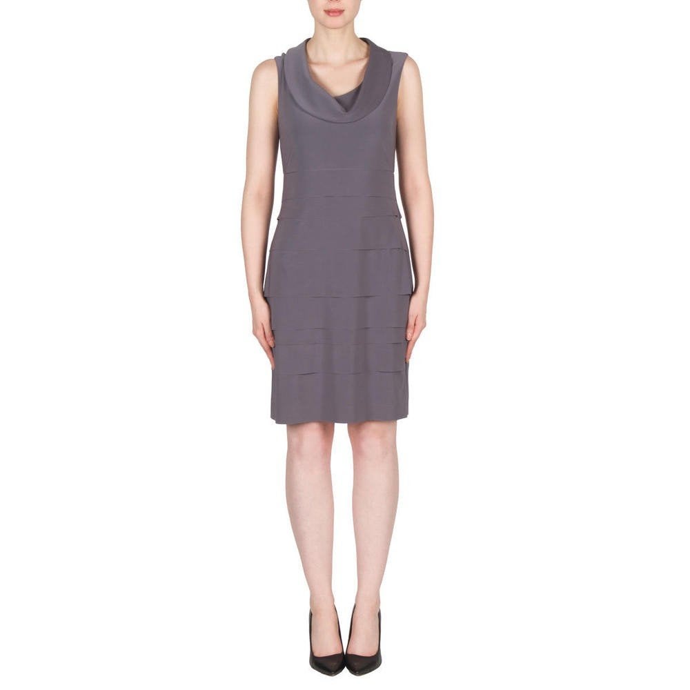 Joseph Ribkoff chique grijze stretch jurk mt 38 valt mt 40, Kleding | Dames, Jurken, Maat 38/40 (M), Verzenden, ., Joseph Ribkoff