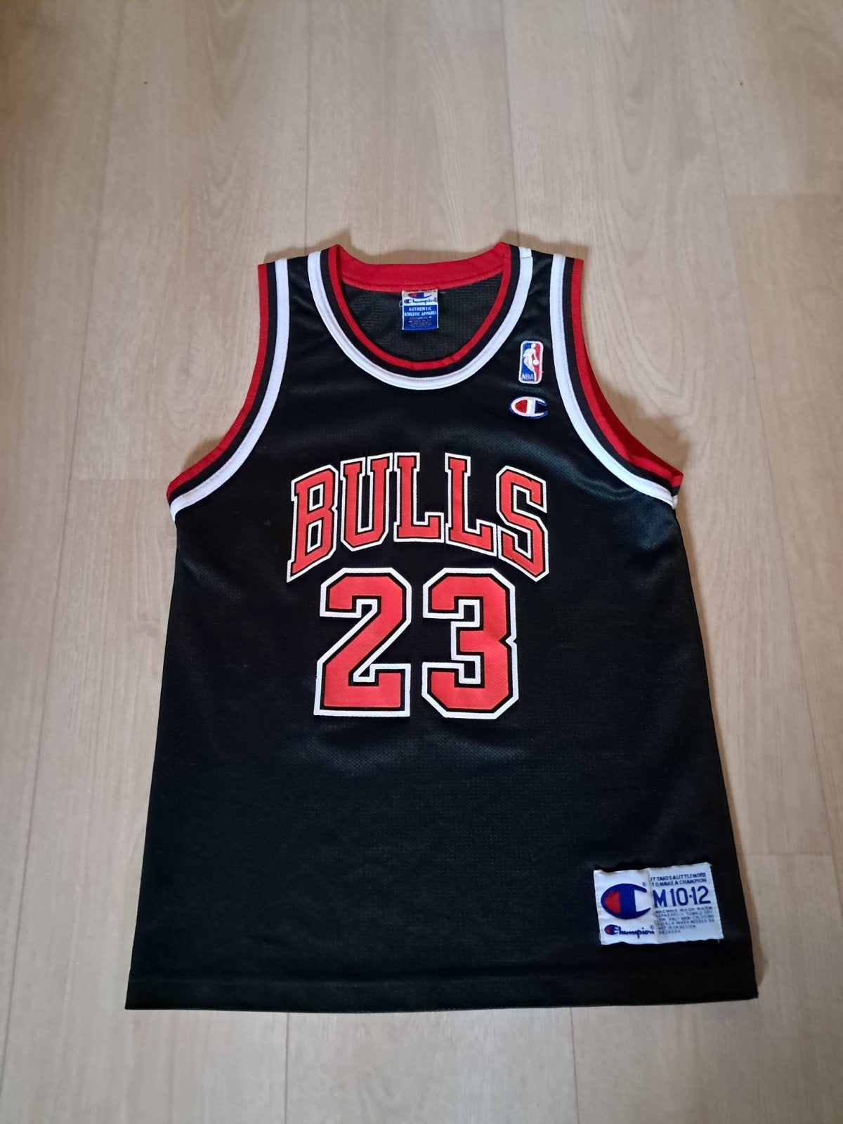 champion jersey vintage nba Michael jordan Chicago bulls, Sport en Fitness, Basketbal, Verzenden, Zo goed als nieuw, Kleding