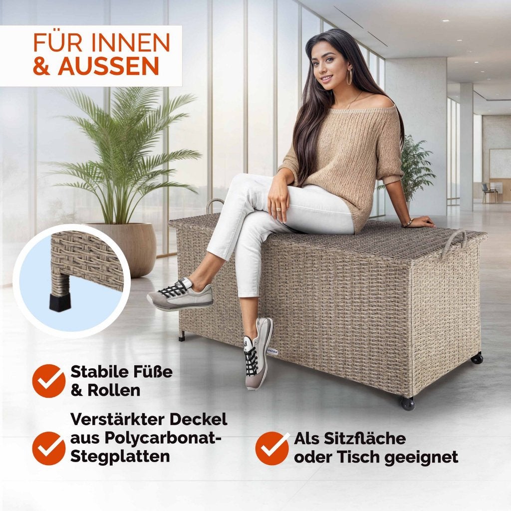 Opbergbox tuinkist + wielen 117x53x60cm 270L GRATIS BEZORGD, Verzenden, Nieuw, Nvt, Nvt