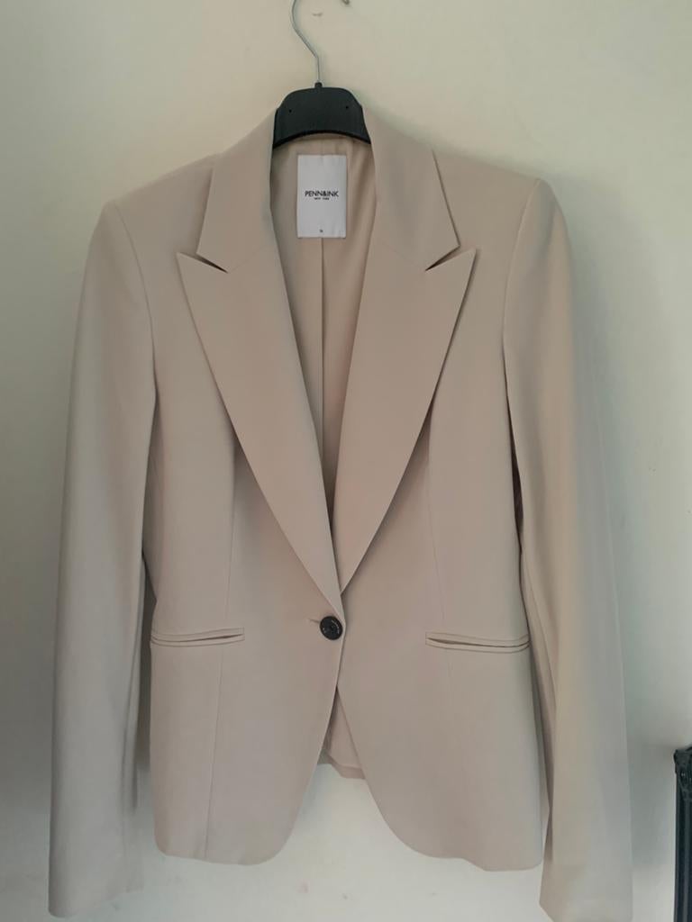 Penn&Ink Blazer/Colbertje maat S Travel Zand/Kit kleur, Ophalen of Verzenden, Zo goed als nieuw, Maat 36 (S), Beige